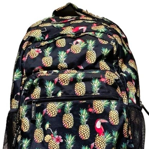 Vera Bradley Large Laptop Backpack Pineapple Toucan Party - Picture 4 of 14